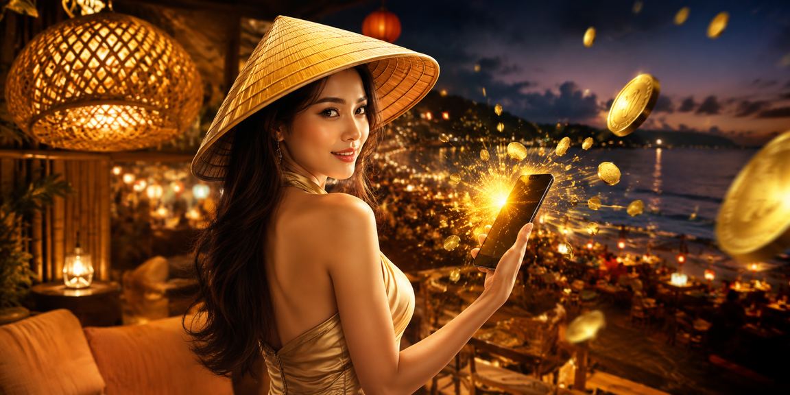 Người phụ nữ đội nón lá tại Buôn Ma Thuột tham gia trải nghiệm cá cược trực tuyến bên ly cà phê